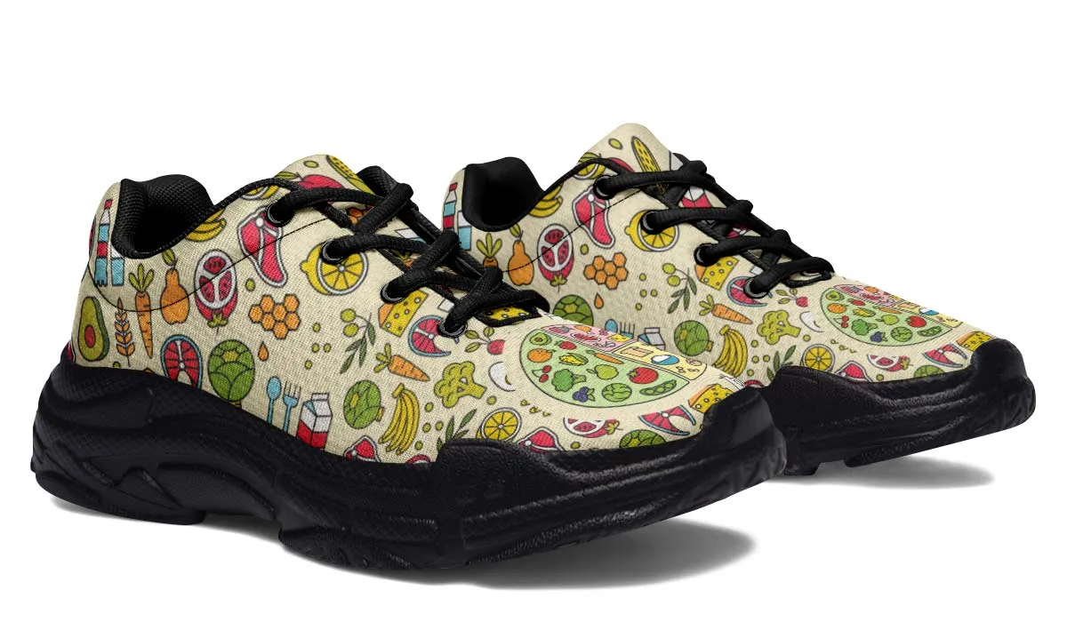 My Plate Nutrition Chunky Sneakers