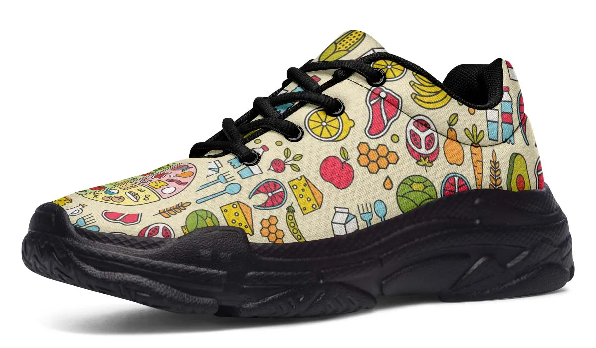 My Plate Nutrition Chunky Sneakers