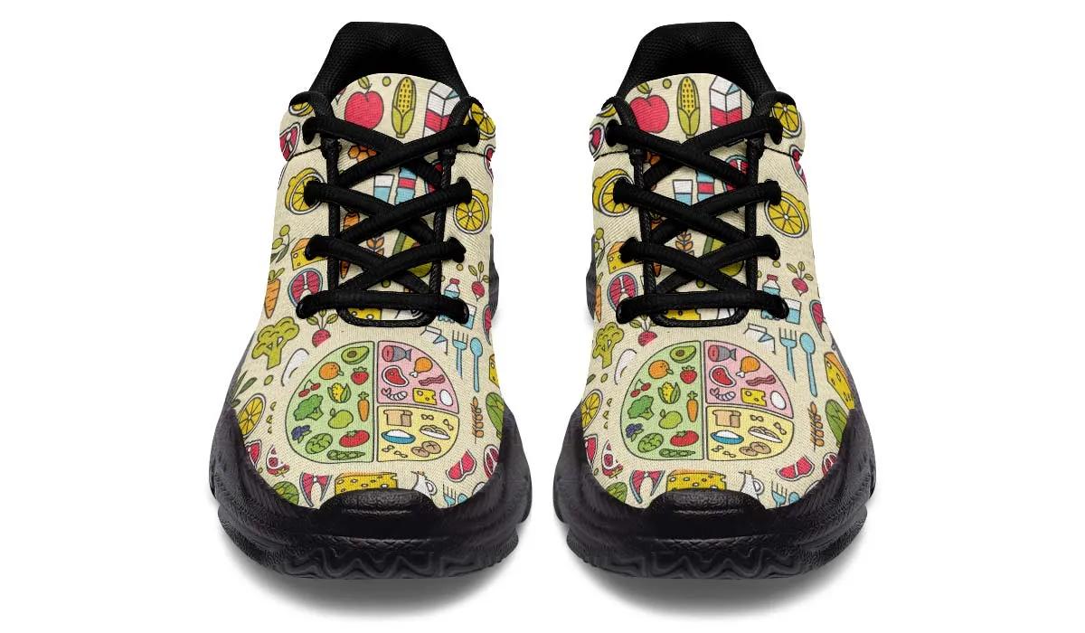 My Plate Nutrition Chunky Sneakers