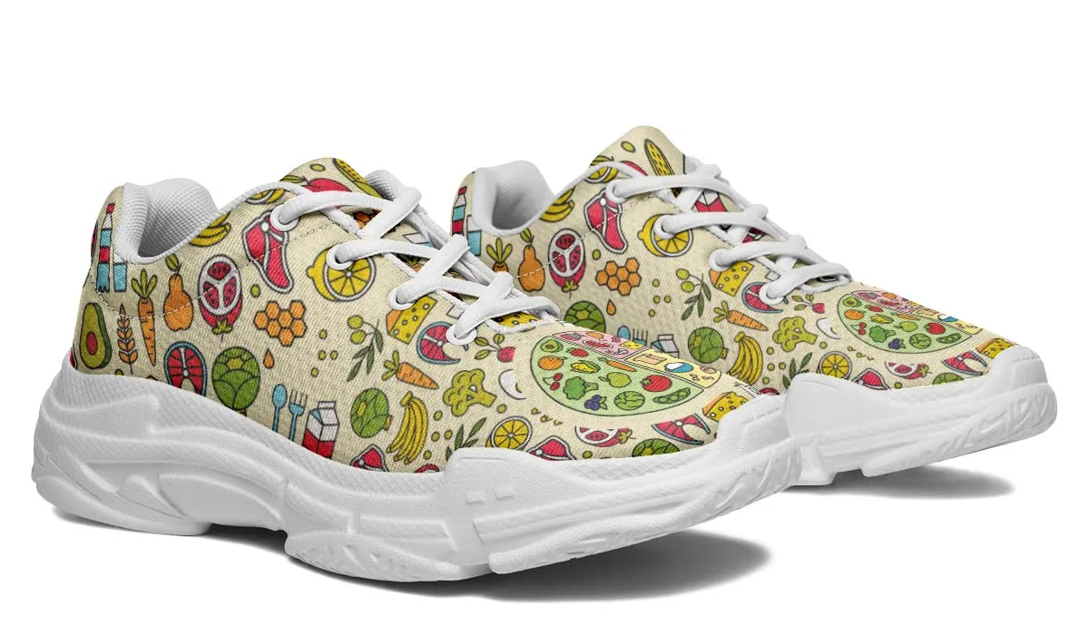 My Plate Nutrition Chunky Sneakers