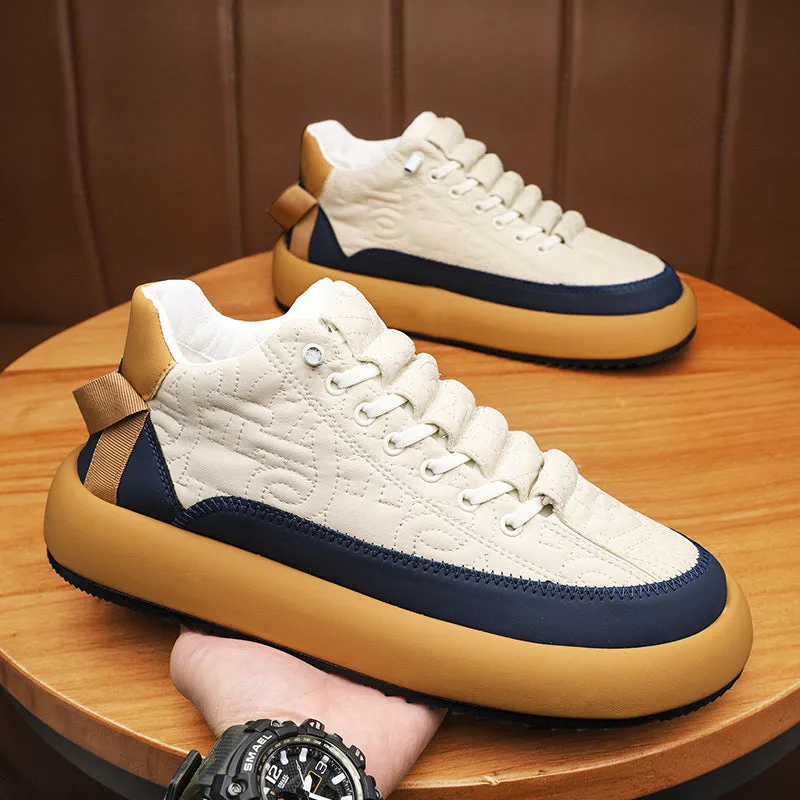 Nanccy Men's casual thick sole heightening shoes autumn casual shoes