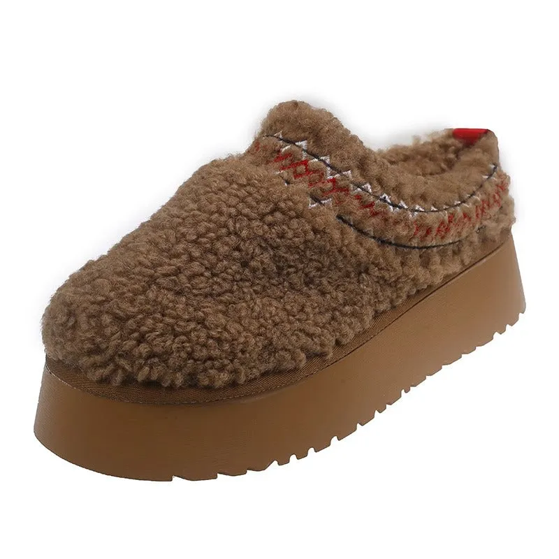 Nanccy Thick-soled Winter Velvet Warm Cotton Shoes