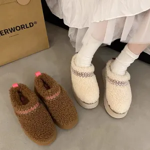 Nanccy Thick-soled Winter Velvet Warm Cotton Shoes