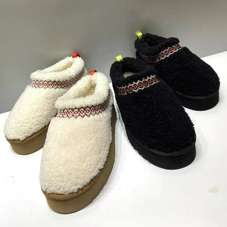 Nanccy Thick-soled Winter Velvet Warm Cotton Shoes