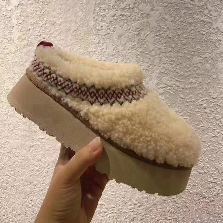 Nanccy Thick-soled Winter Velvet Warm Cotton Shoes