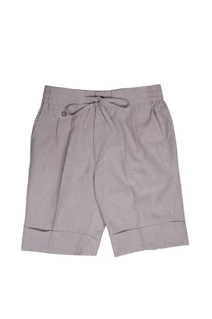 Natural Linen Bermuda Shorts