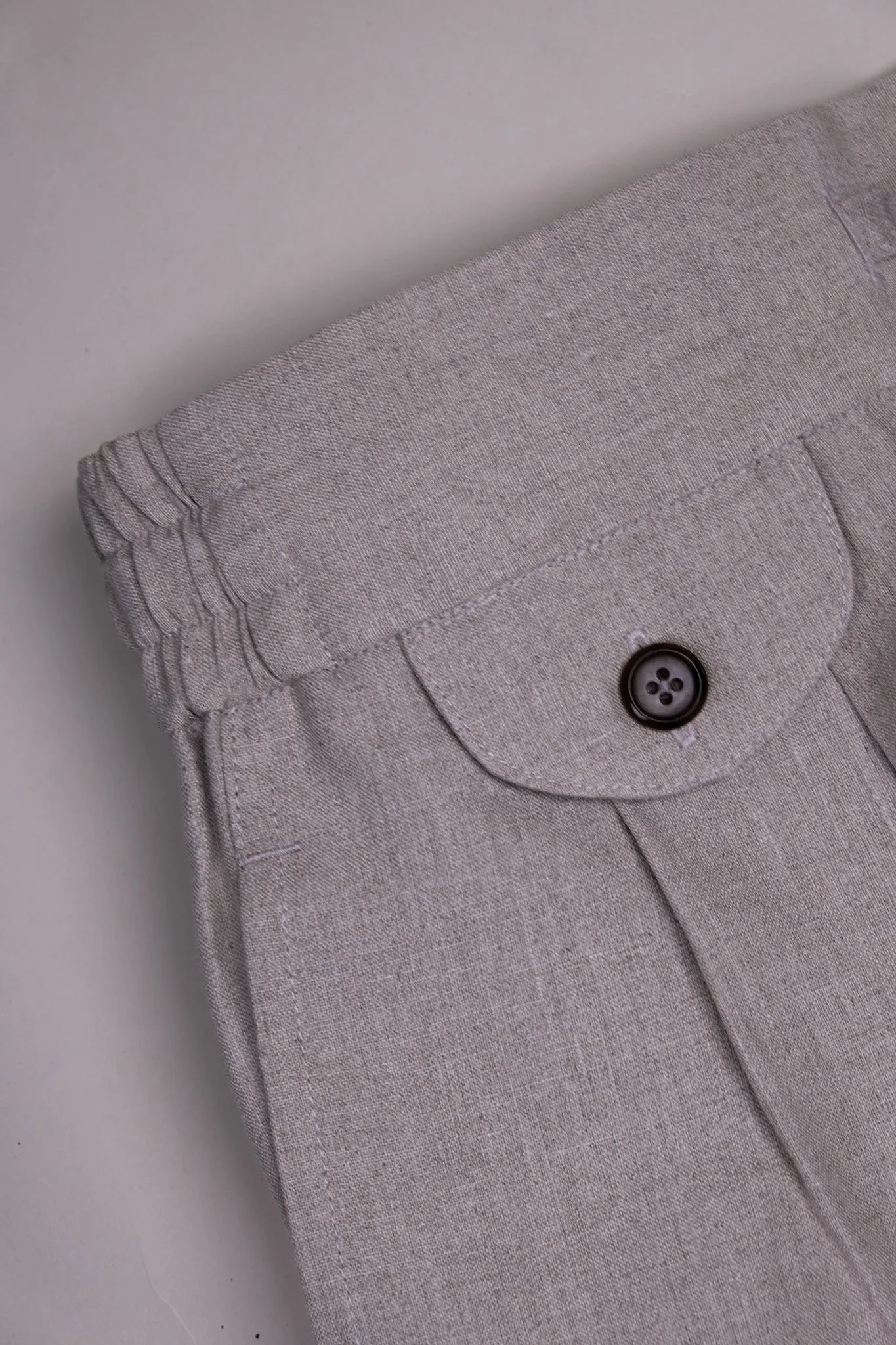 Natural Linen Bermuda Shorts