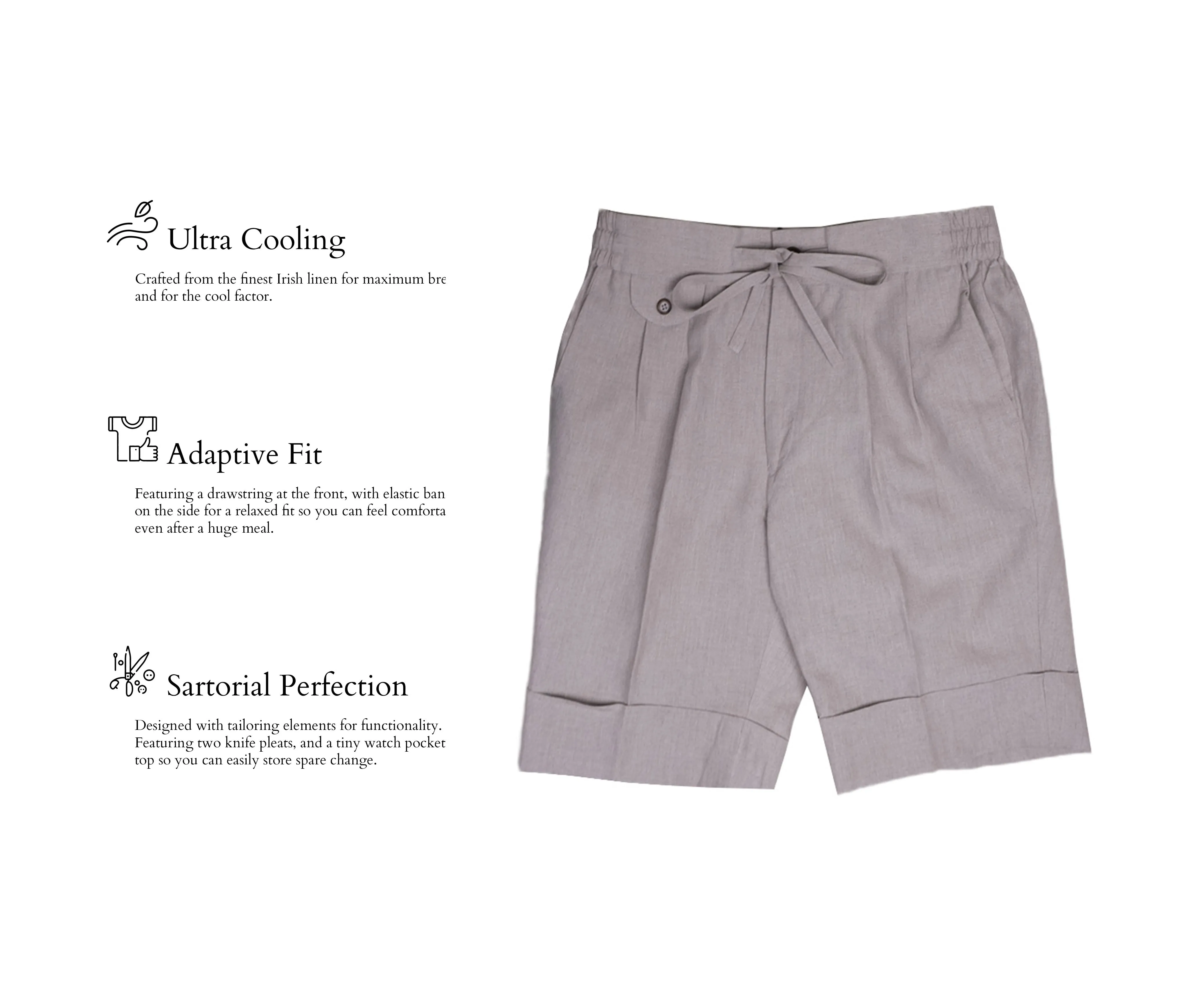 Natural Linen Bermuda Shorts