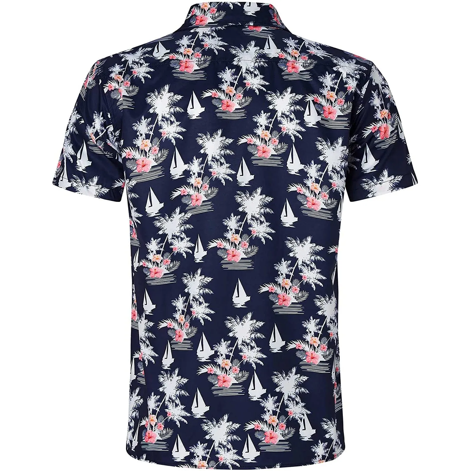 Navy Tropical Hawaii Tree Funny Hawaiian Shirt