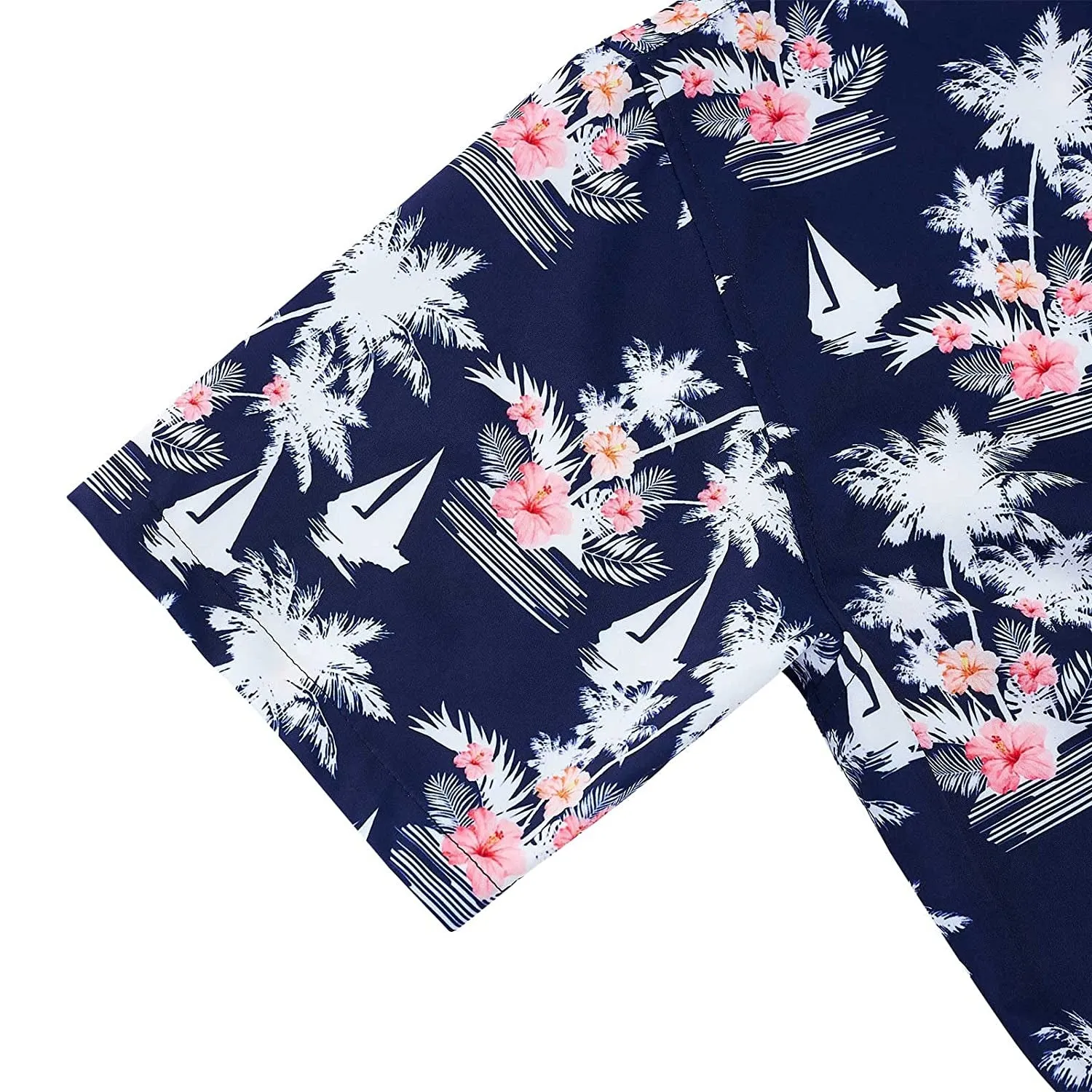 Navy Tropical Hawaii Tree Funny Hawaiian Shirt