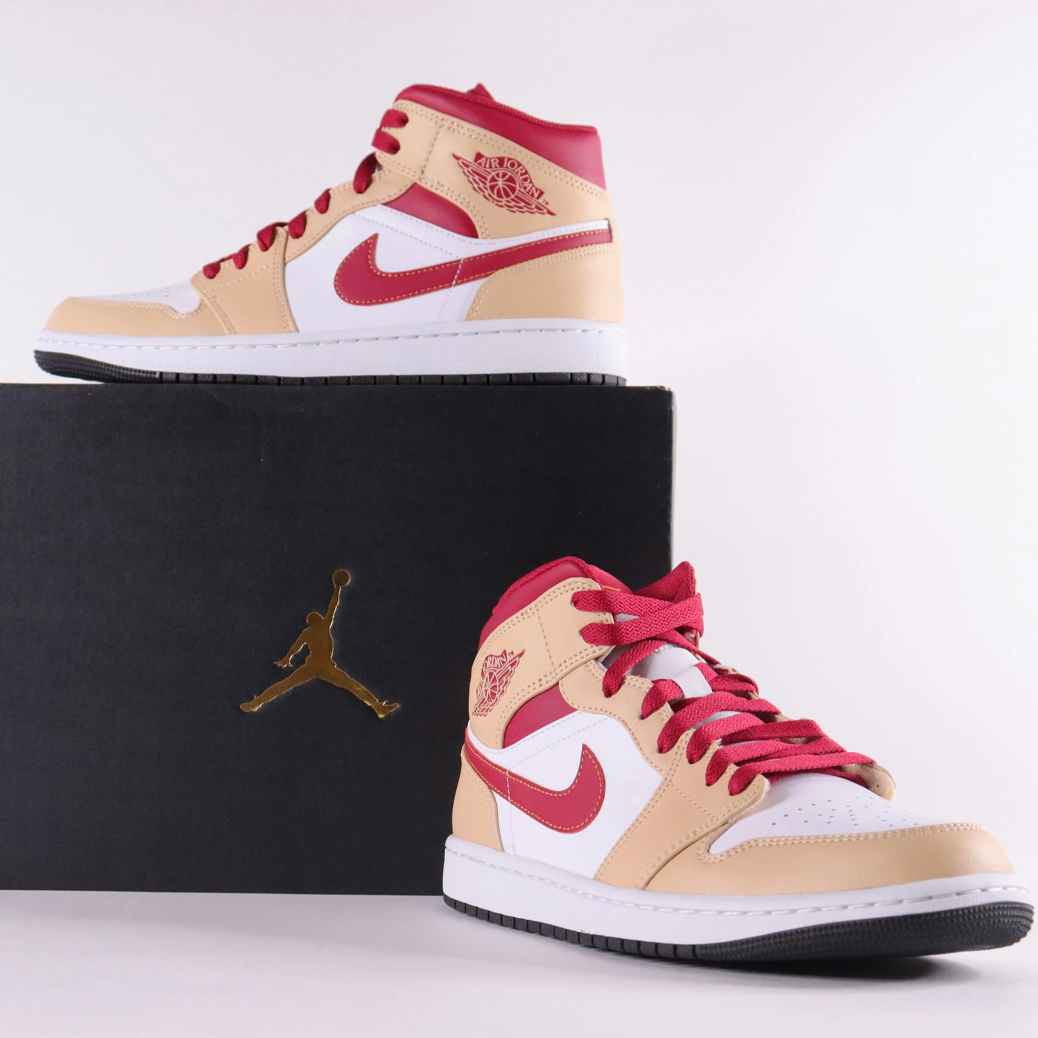 NIKE Air Jordan 1 Mid Light Curry Sneakers
