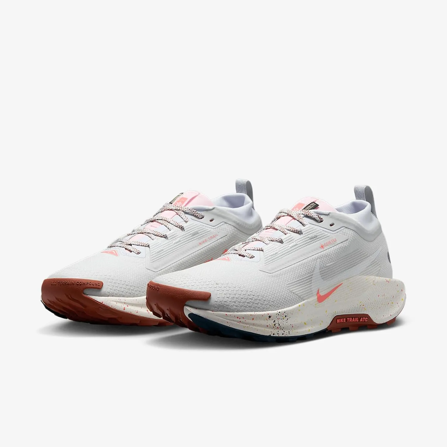 Nike Pegasus Trail 5 Gore-TEX Men's Waterproof Running Shoes (FQ0908-009, Pure Platinum/Football Grey/Pink Foam/White)