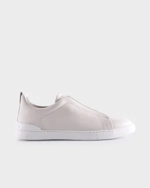 Off White Deerskin Triple Stitch Sneakers