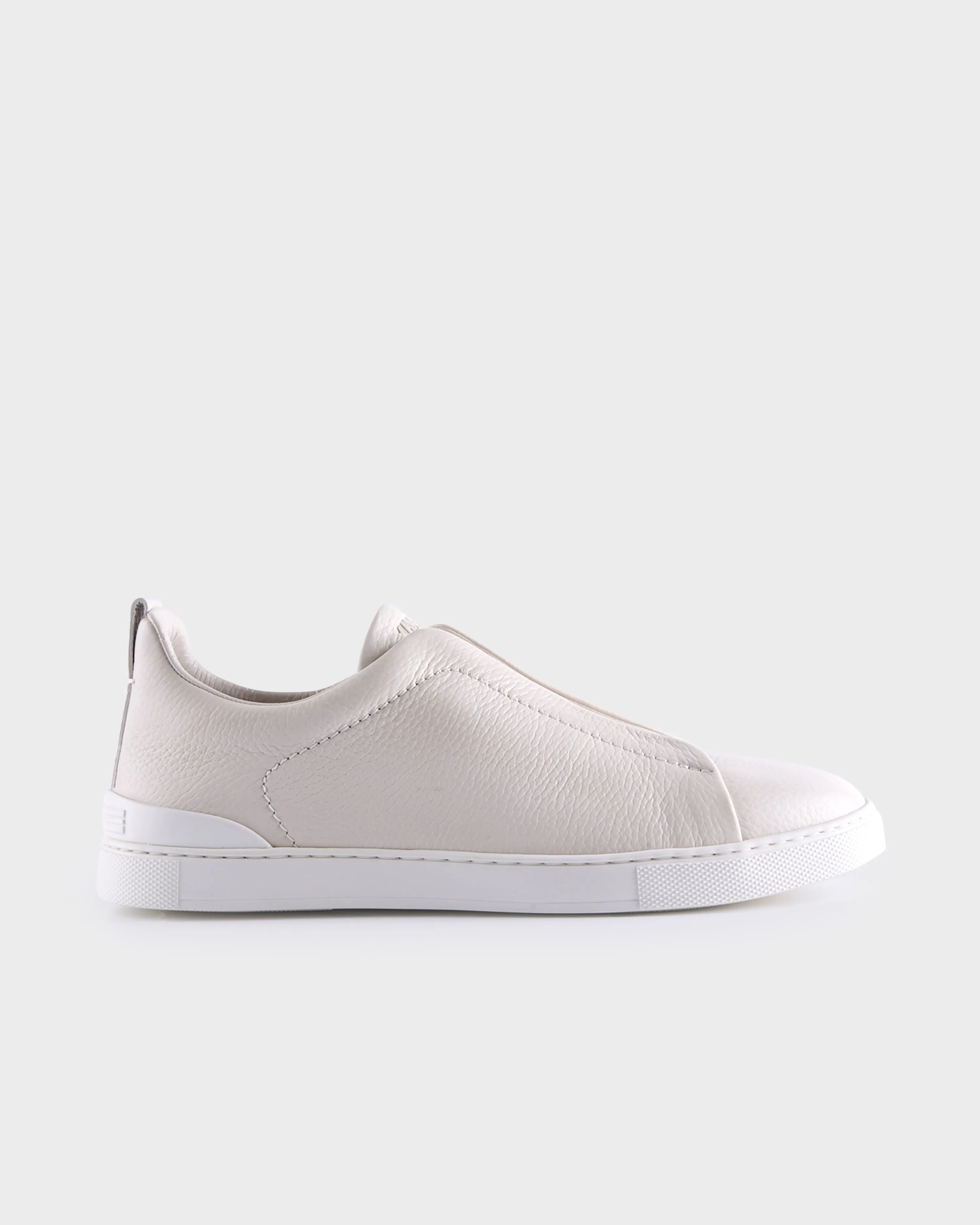Off White Deerskin Triple Stitch Sneakers
