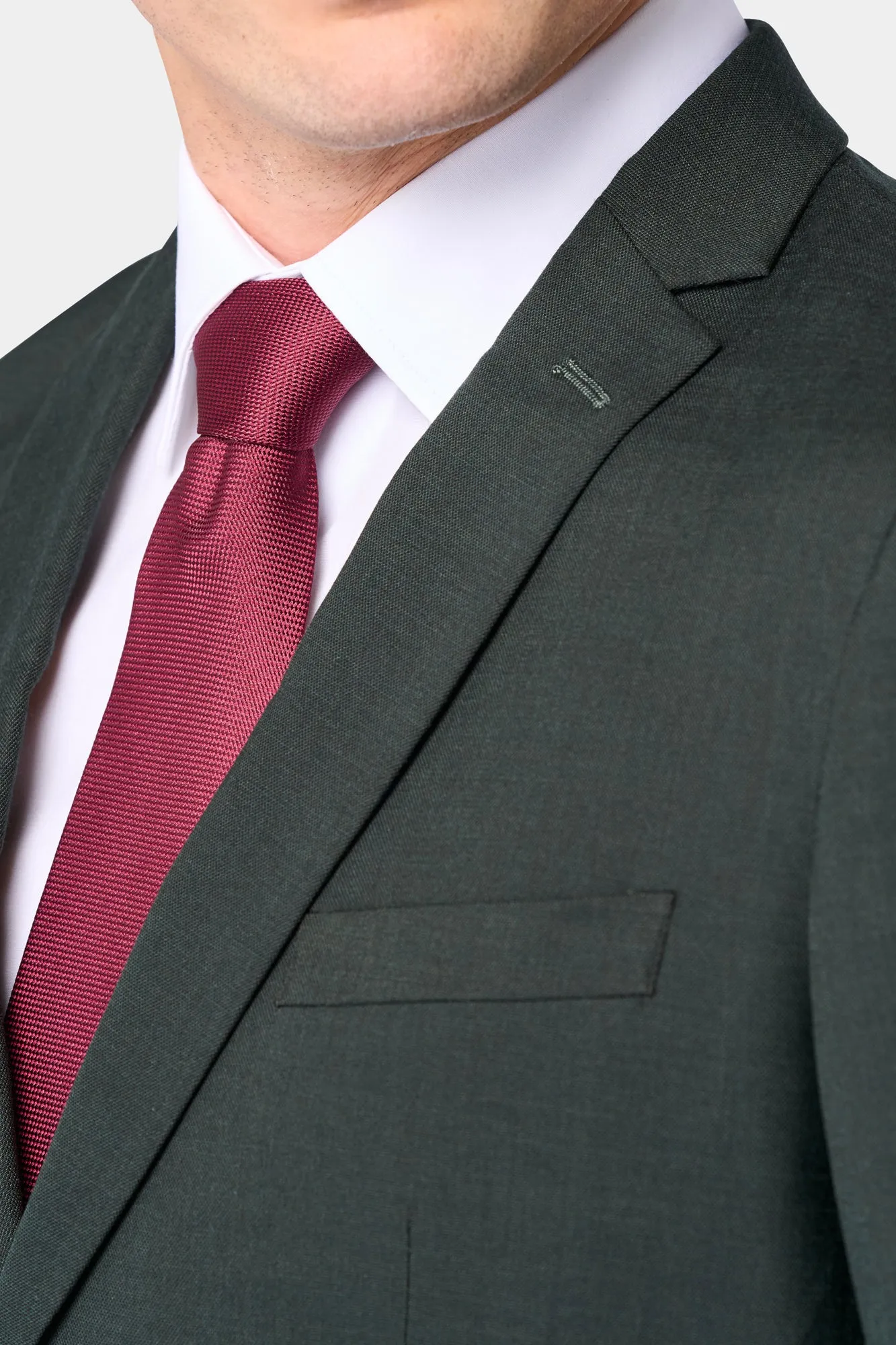 Olive Green Sharkskin 2 Button Suit