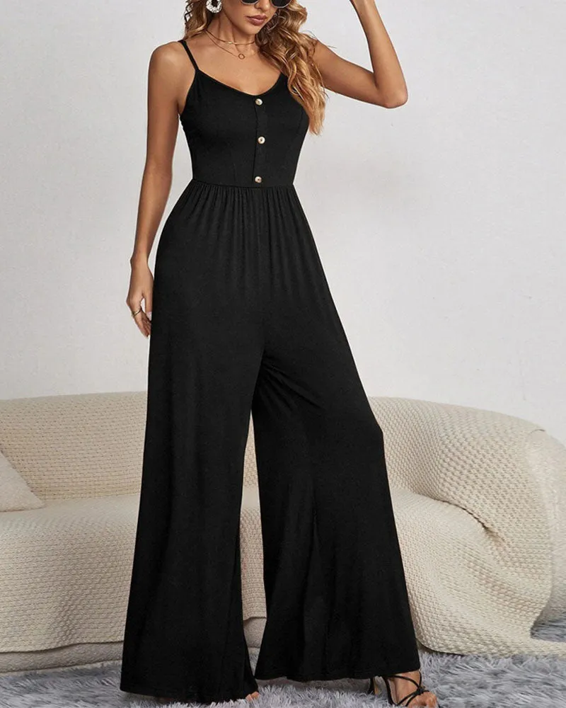 Patricia - Buttoned Minimal Jumpsuit