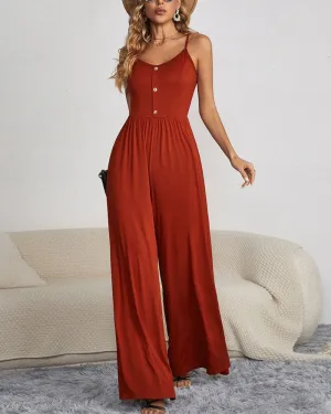 Patricia - Buttoned Minimal Jumpsuit
