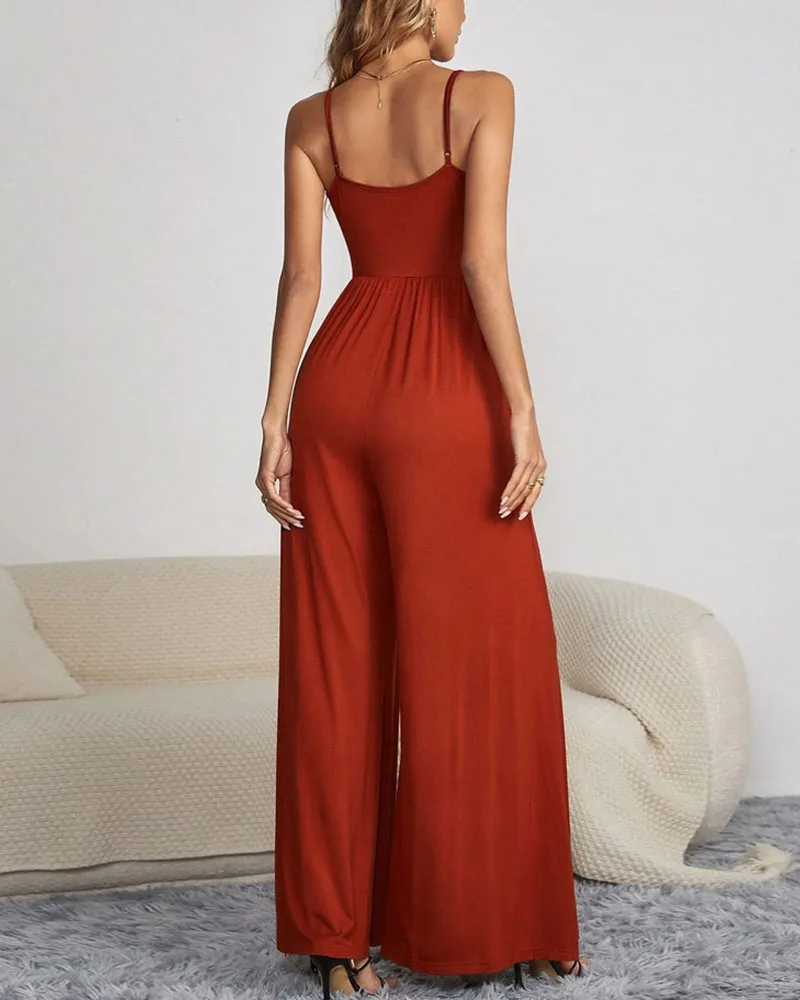 Patricia - Buttoned Minimal Jumpsuit