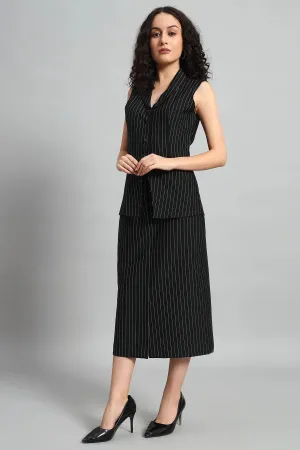 Pinstripe Precision, Vest & Skirt Co-ord