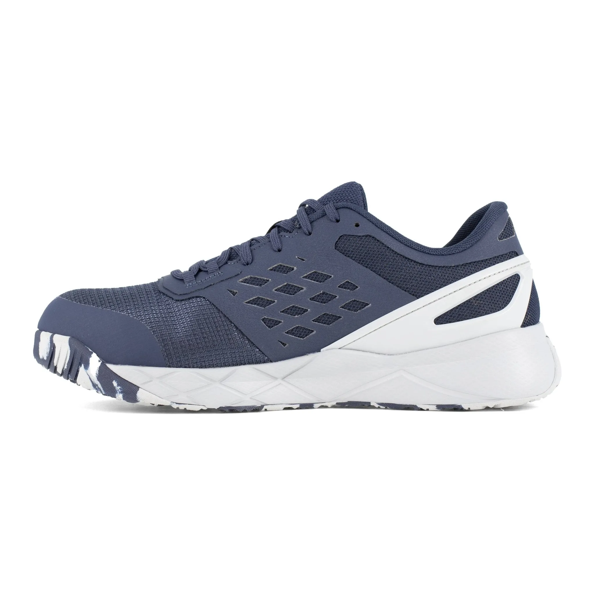 Reebok Men's Navy and Light Grey Nanoflex TR Lace Up Work Shoe
