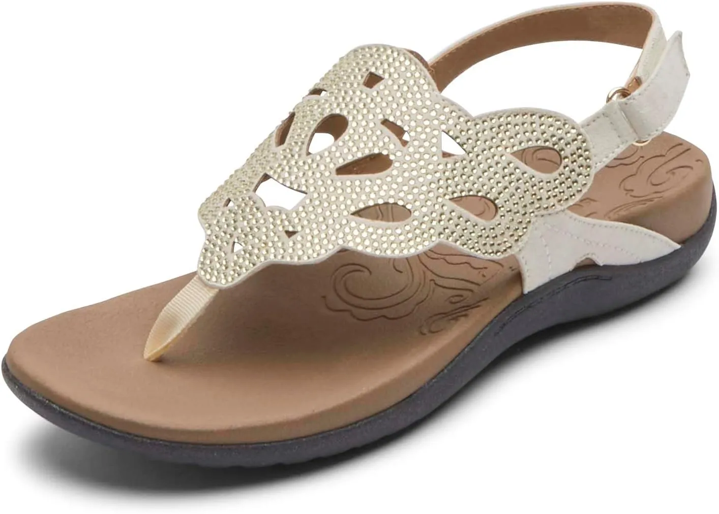 Rockport Women's Ridge Slingback Sandals  Color Gold Bling Size 10M