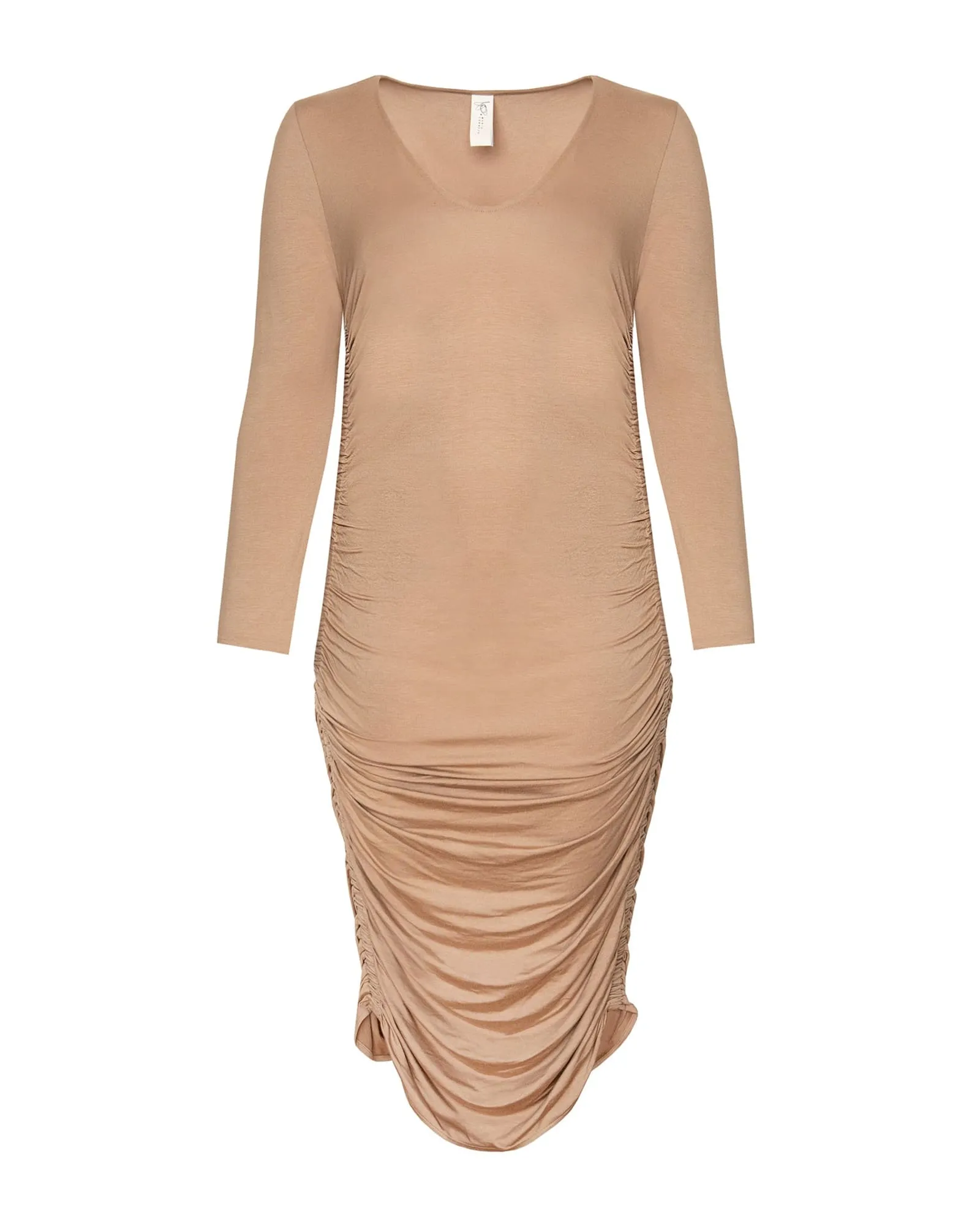 Ruched Remi Dress | CAMEL