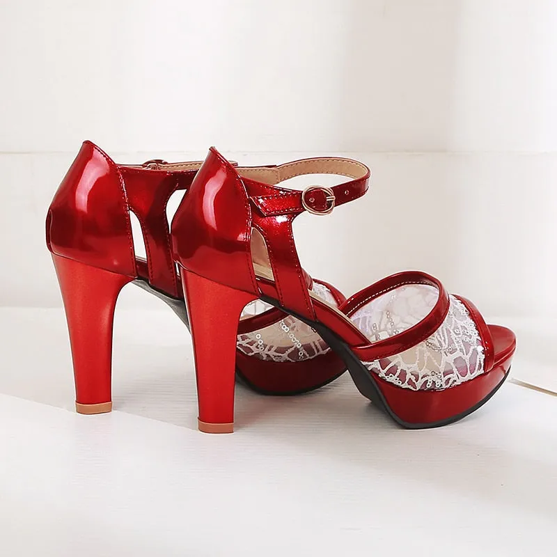 Sexy Summer Sandals Women Gold High Heels Platform Sandals Peep Toe Platform Heel Shoes Women Summer Shoes