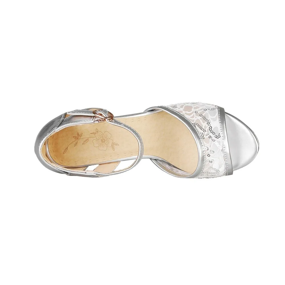 Sexy Summer Sandals Women Gold High Heels Platform Sandals Peep Toe Platform Heel Shoes Women Summer Shoes