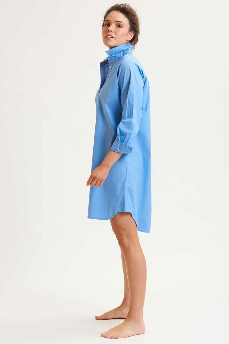 Shirty Popover Shirtdress - Bankers Blue