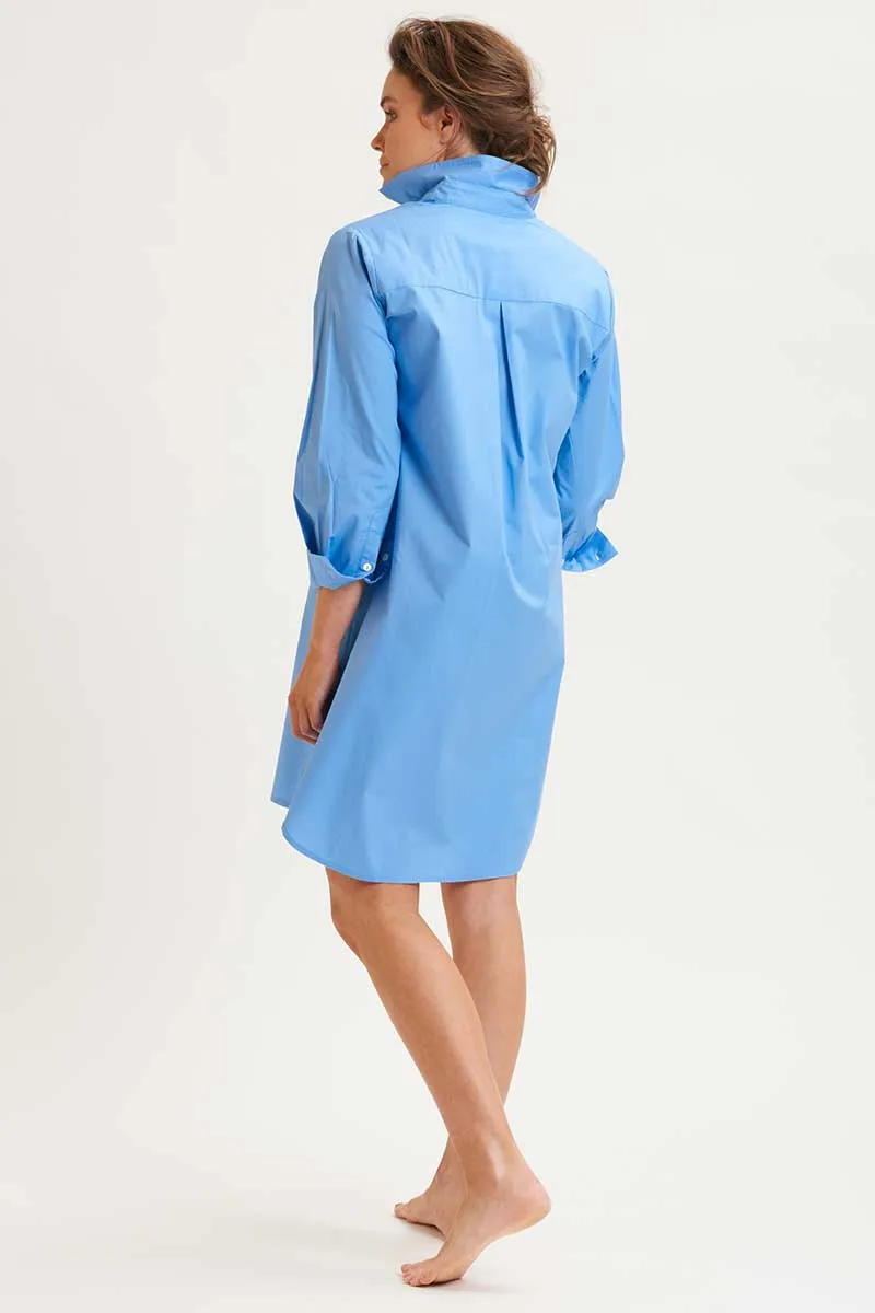 Shirty Popover Shirtdress - Bankers Blue