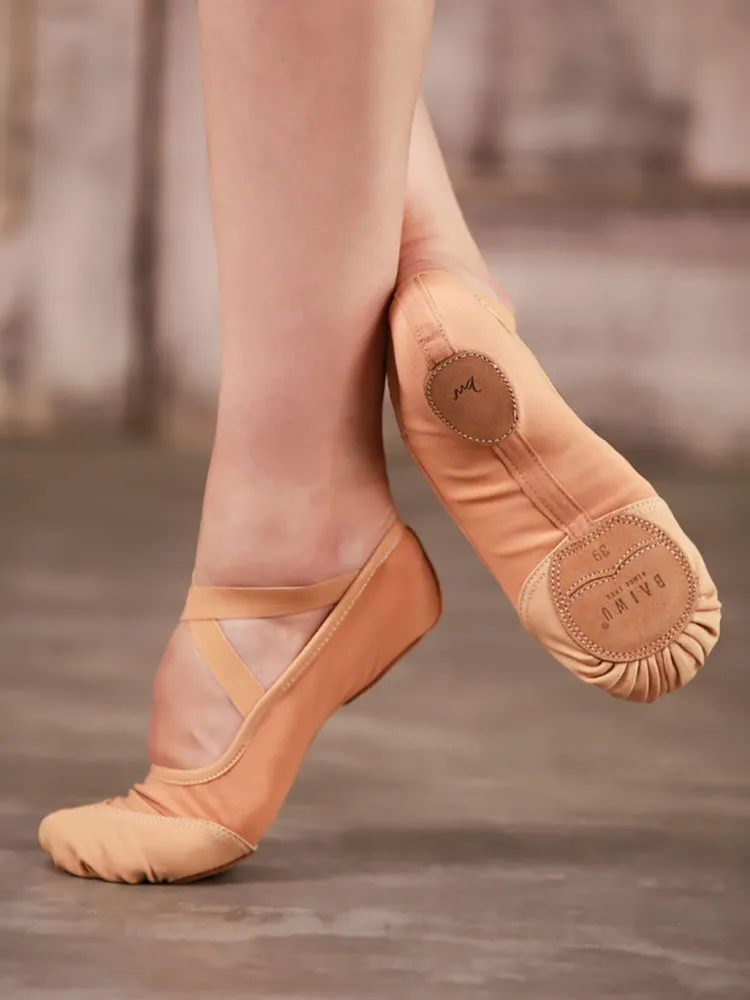 Soft Sole Dance Shoes Lace-Free Ballet Practice Shoes Two Sole Shoes