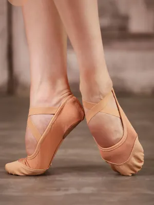 Soft Sole Dance Shoes Lace-Free Ballet Practice Shoes Two Sole Shoes