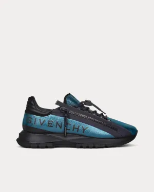 Spectre Runner Laminated Leather with Zip Blue / Silvery Low Top Sneakers