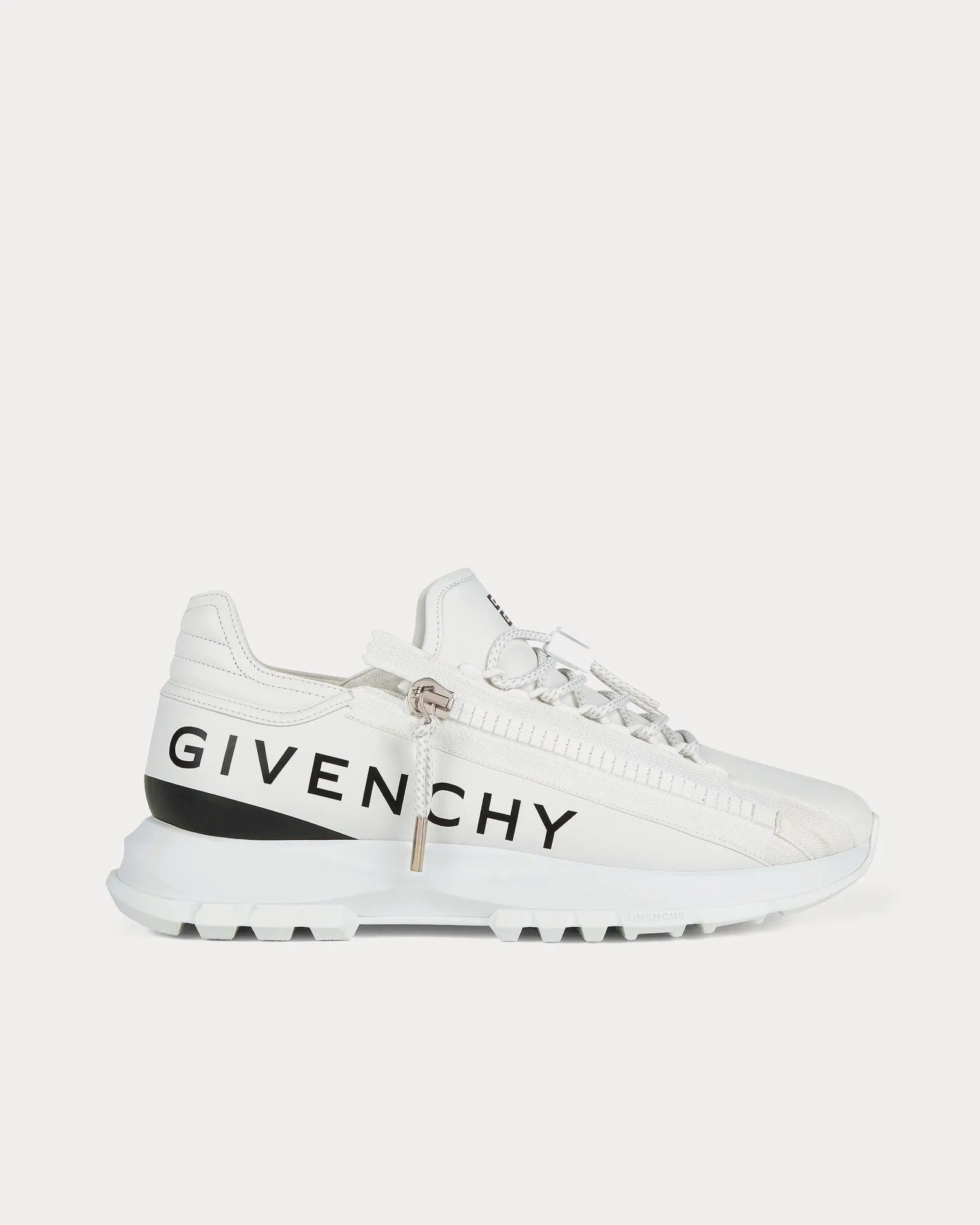 Spectre Runner Leather With Zip White / Black Low Top Sneakers