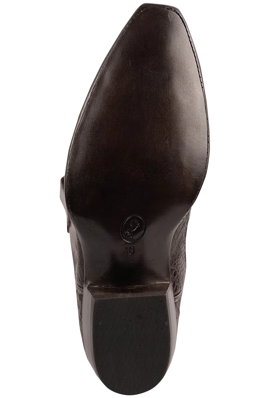 Stallion Caiman Crocodile Cowboy Boots - Chocolate