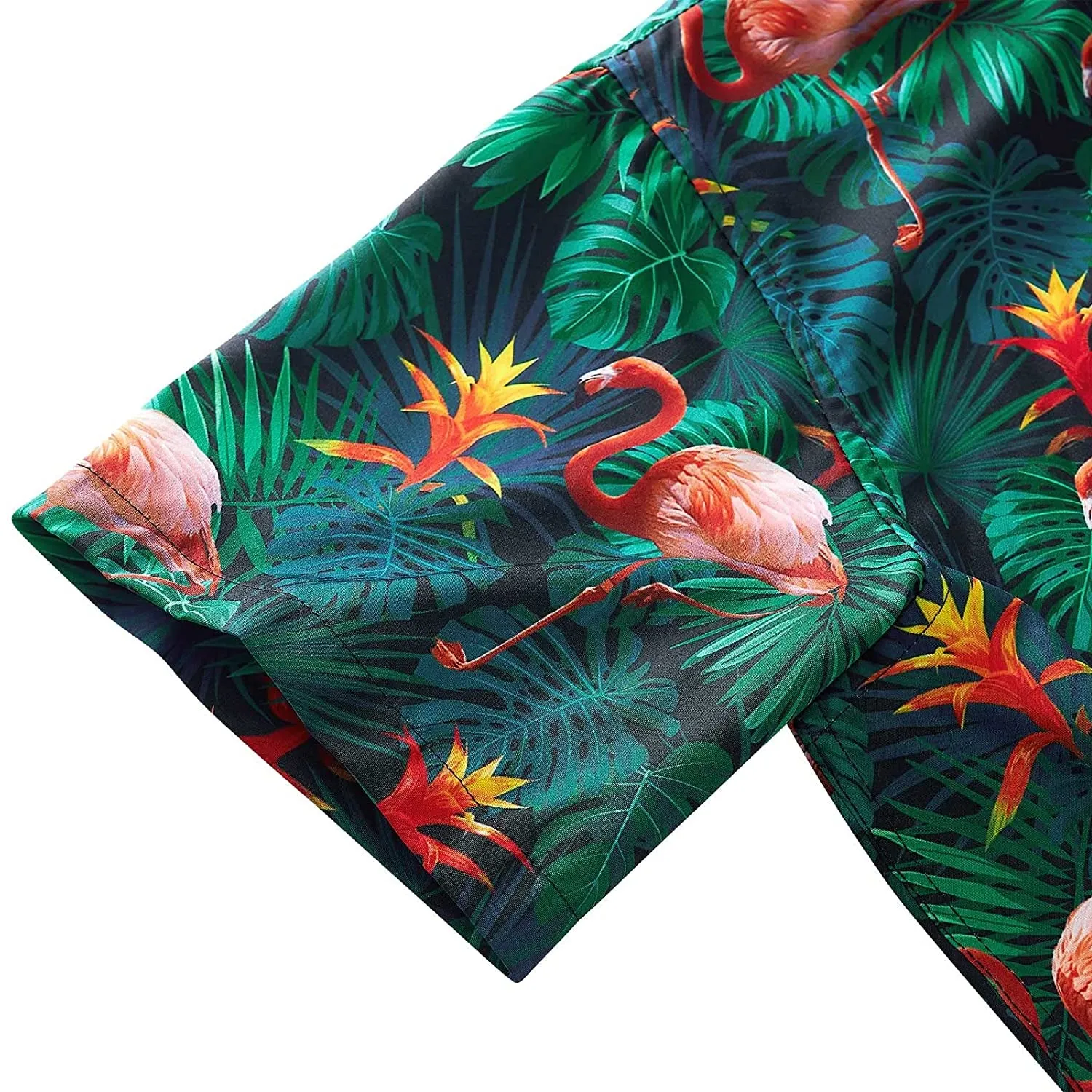 Tropical Leaf Flamingos Funny Hawaiian Shirt