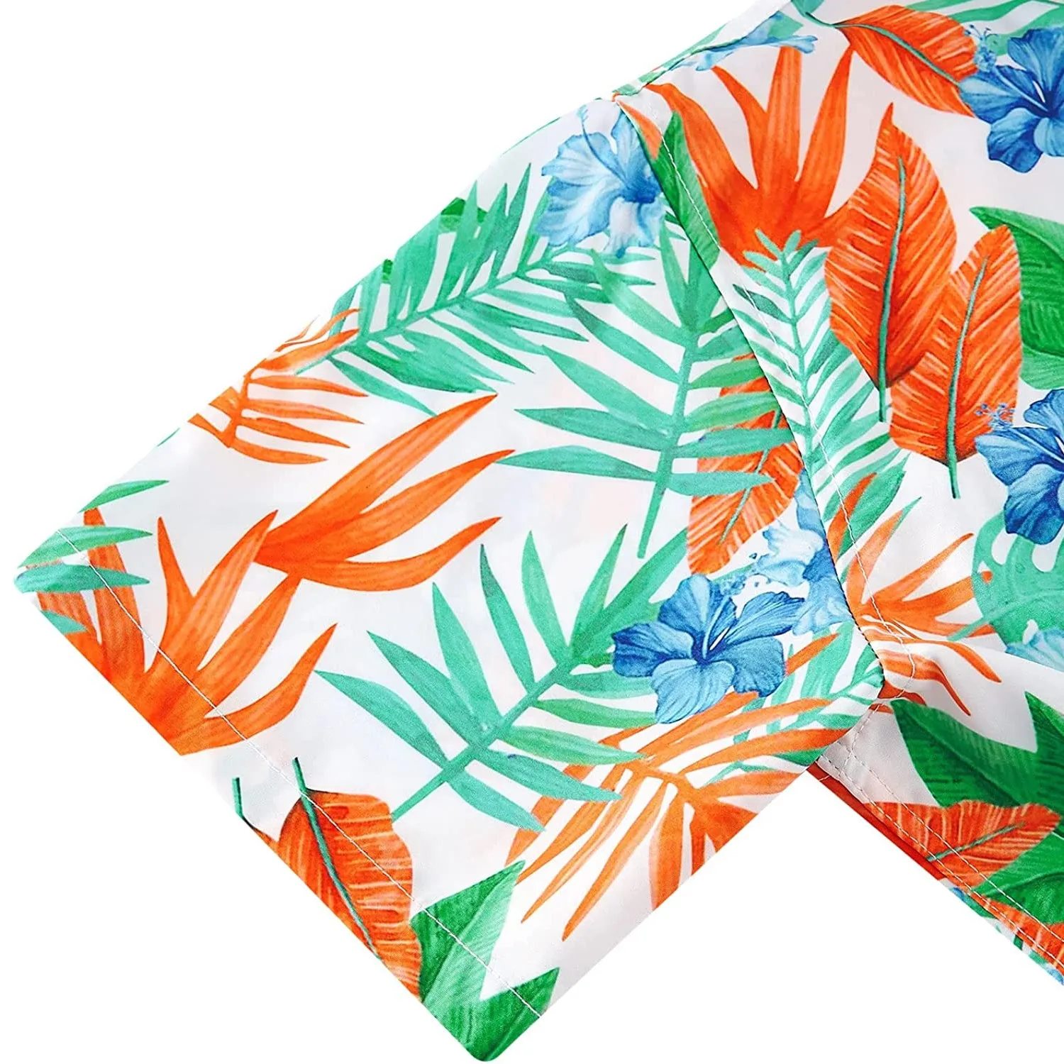 Tropical Orange Leaf Novelty Hawaiian Shirt