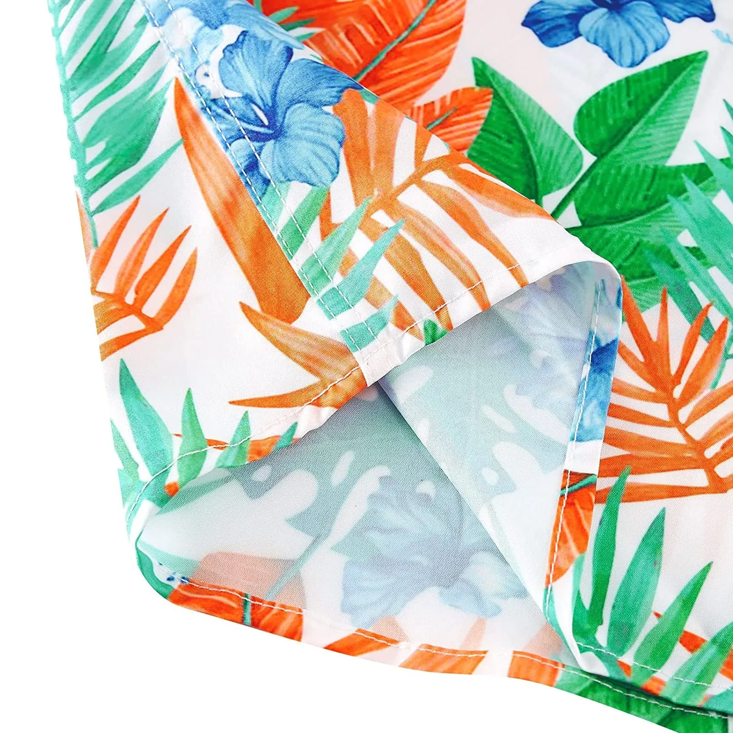 Tropical Orange Leaf Novelty Hawaiian Shirt