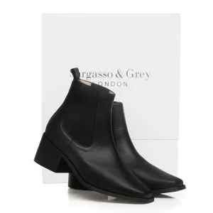 Vallera Extra Wide Width Boots - Black Leather