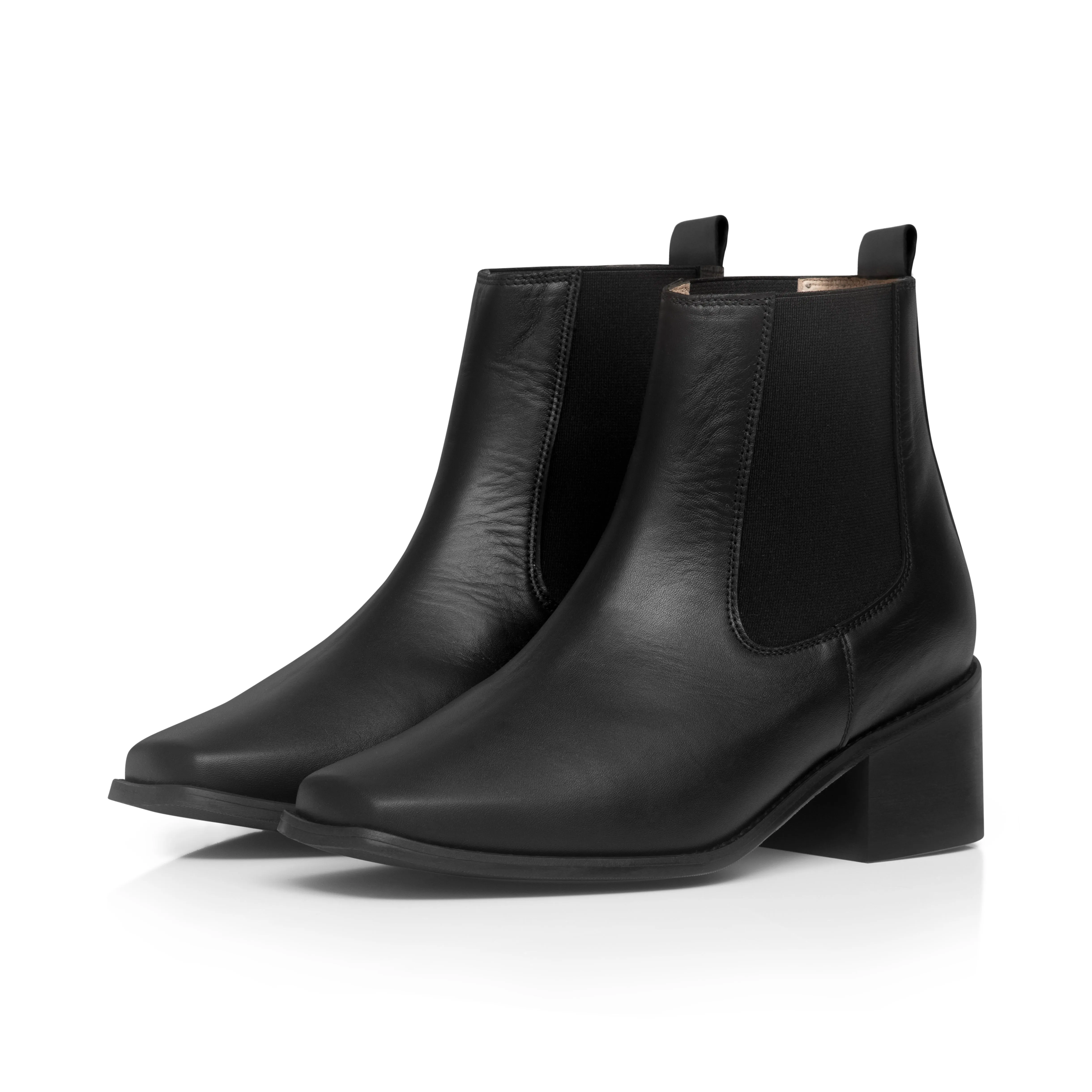 Vallera Extra Wide Width Boots - Black Leather
