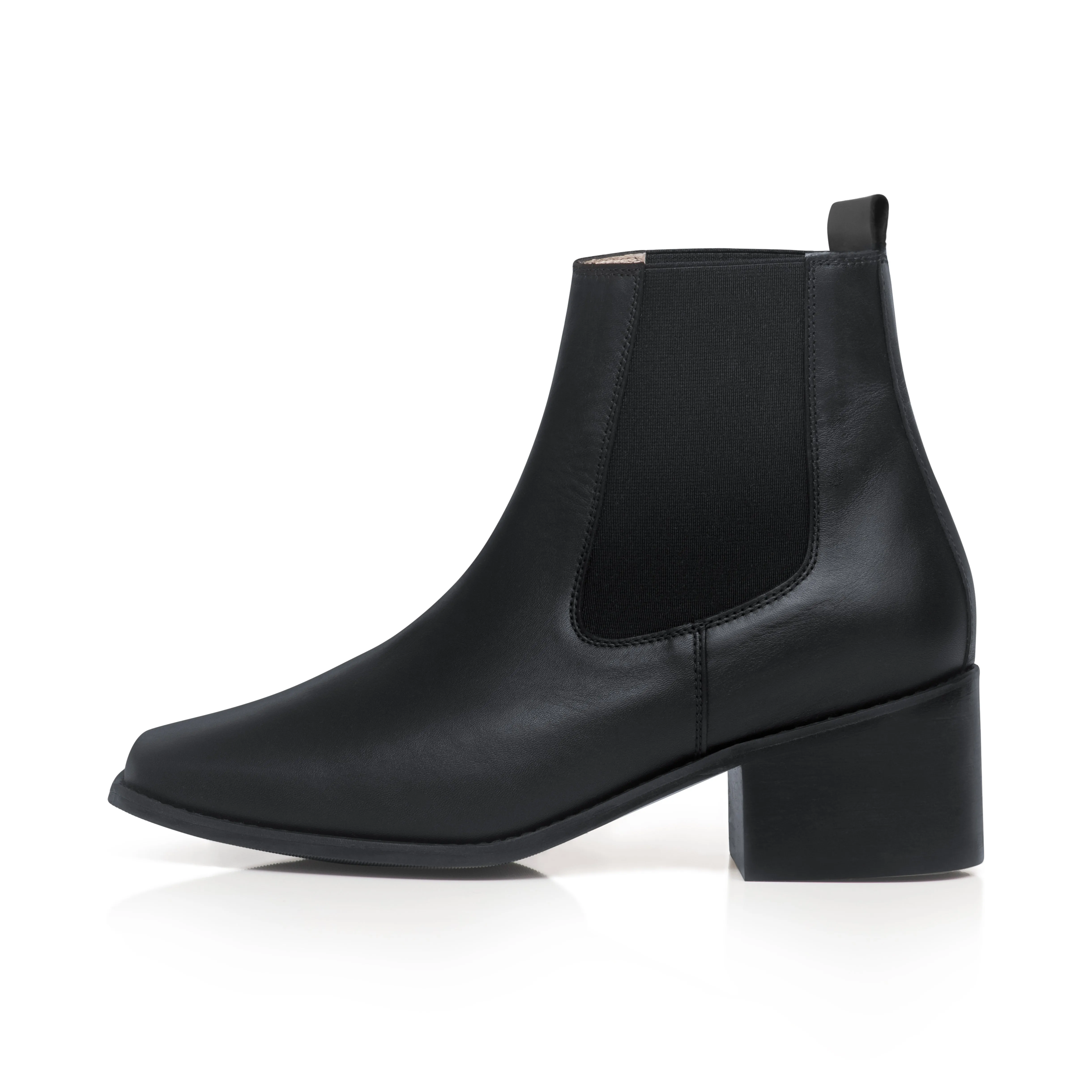 Vallera Extra Wide Width Boots - Black Leather
