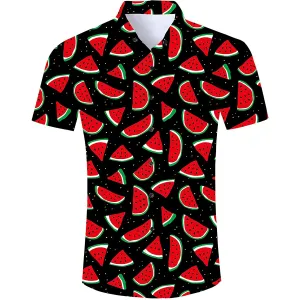 Watermelon Black Funny Hawaiian Shirt