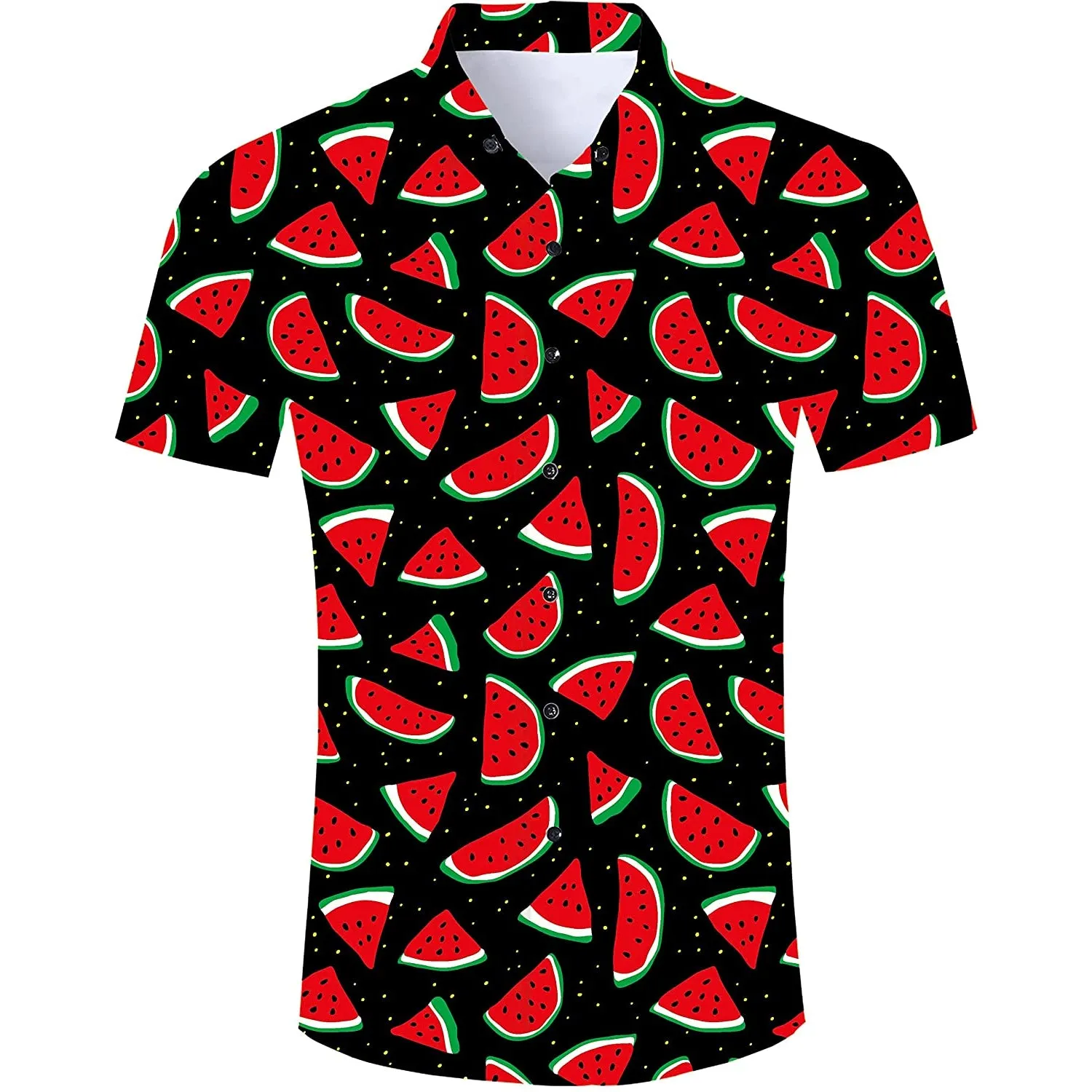 Watermelon Black Funny Hawaiian Shirt