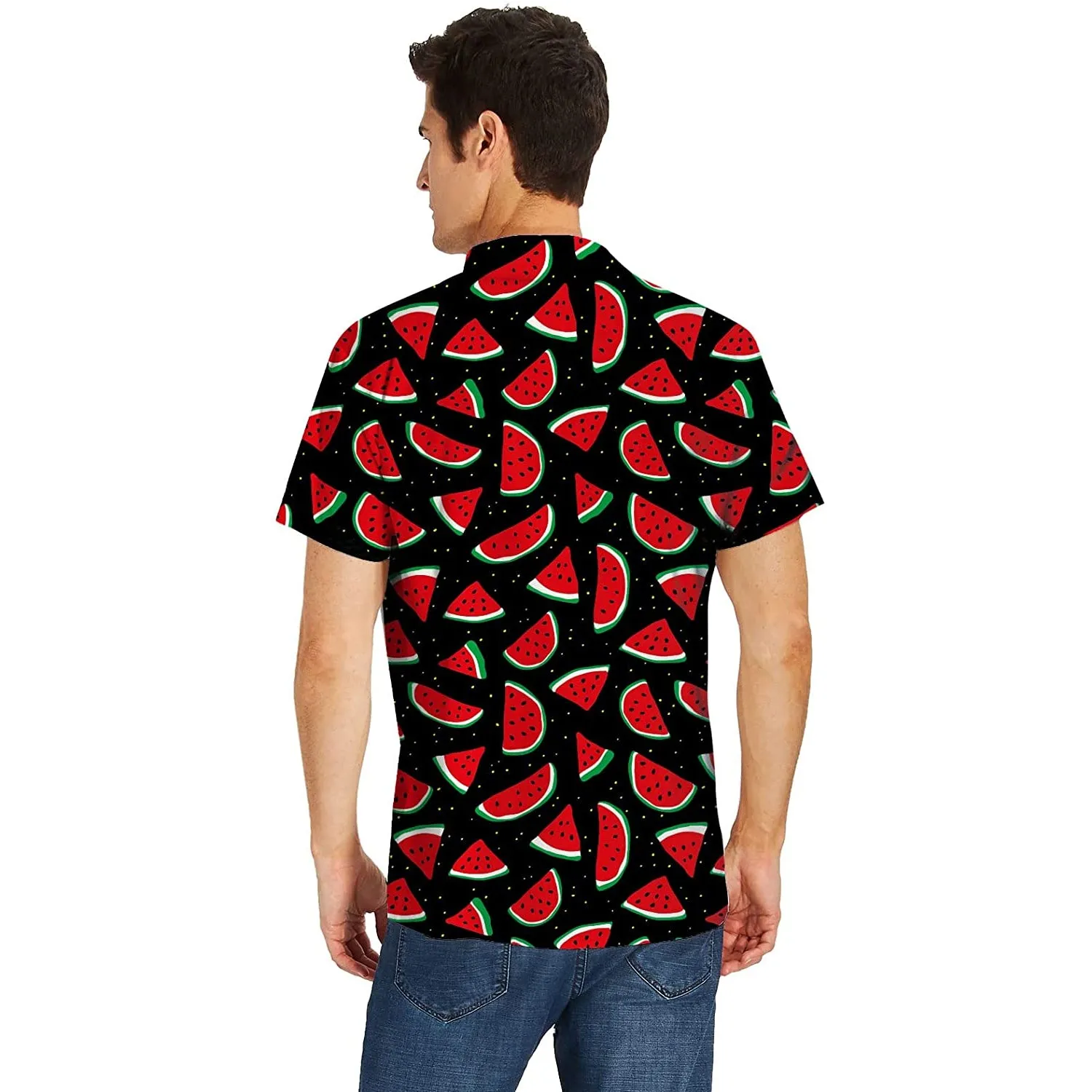 Watermelon Black Funny Hawaiian Shirt