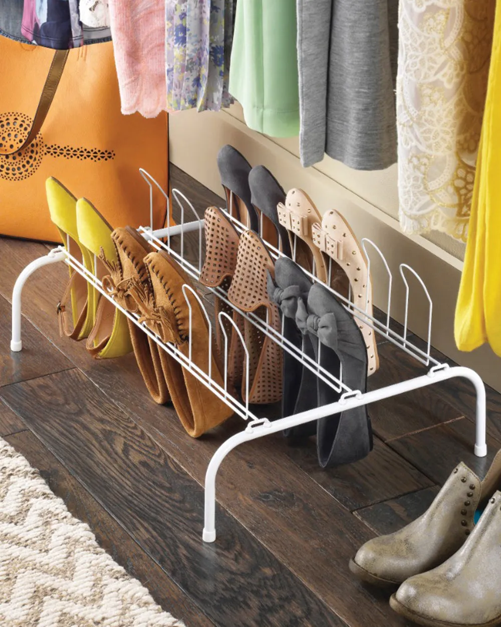 Whitmor Floor Shoe Rack 9 Pairs