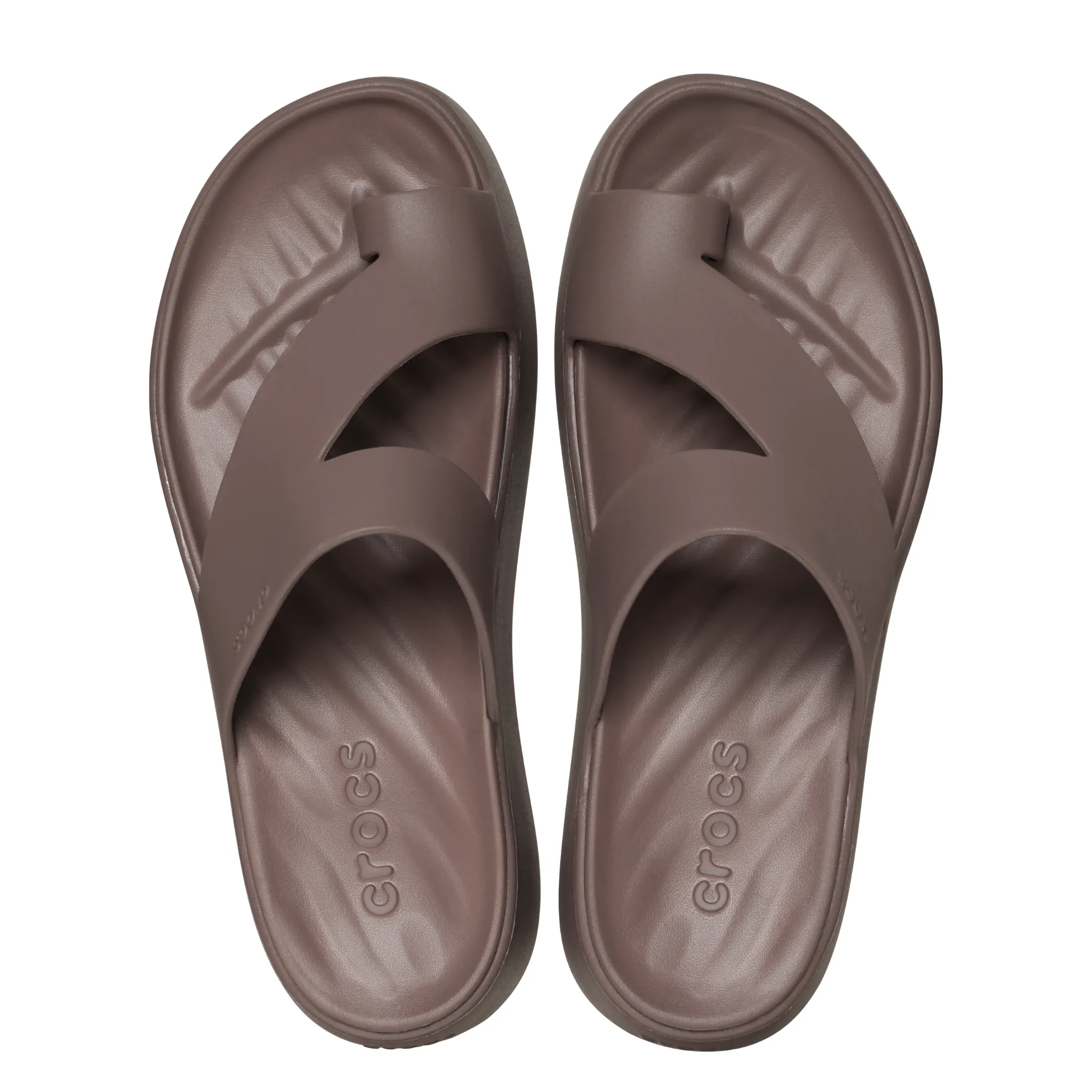 Womens Crocs Truffle Getaway Platform Toe Loop Sandals