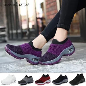 Women's Walking Shoes Fashion Air Cushion Thick Bottom Sneakers