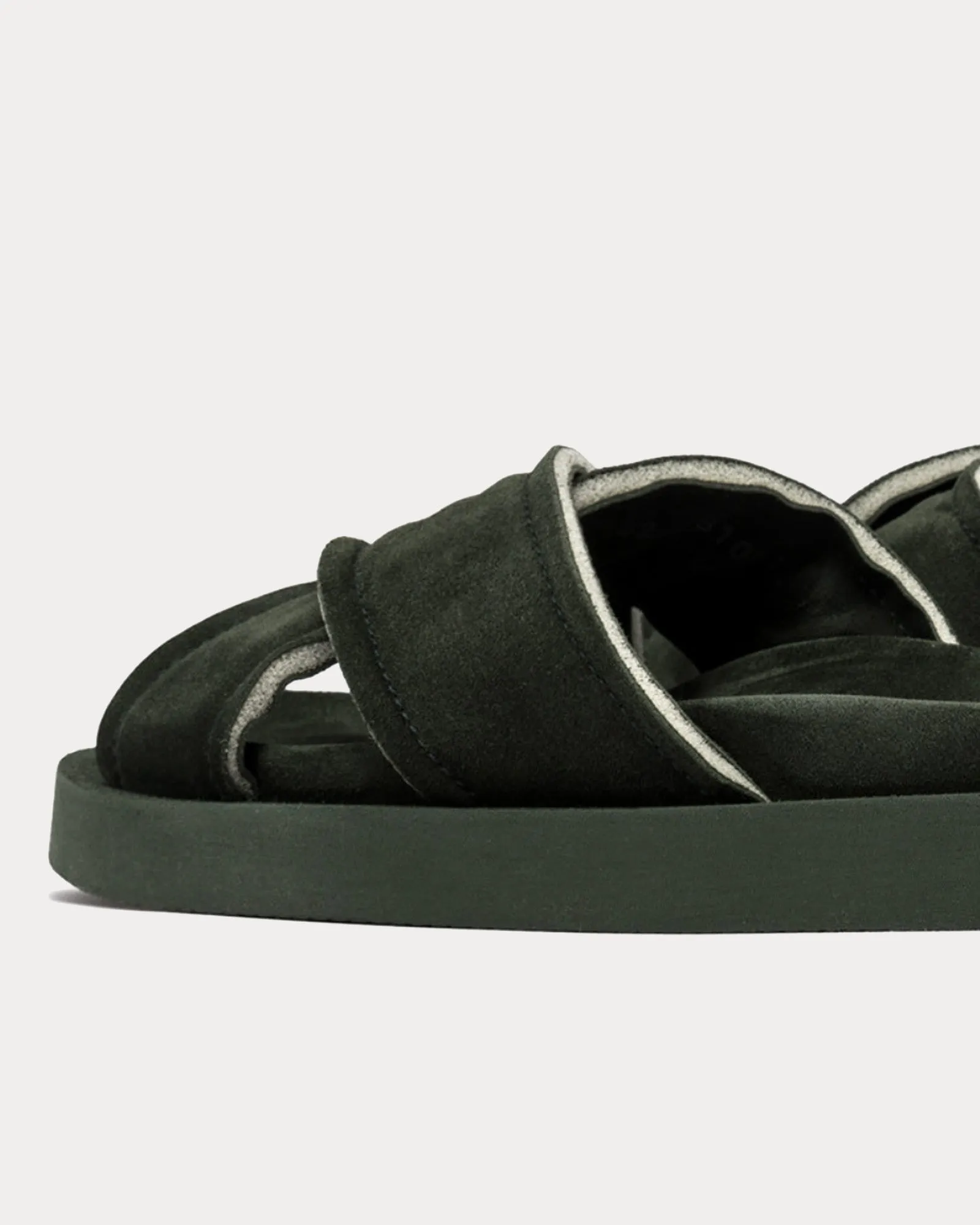 Zeus Suede Green Sandals
