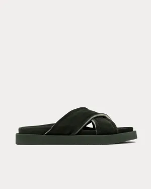 Zeus Suede Green Sandals